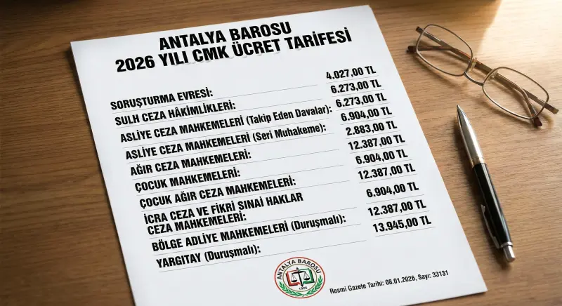 Alanya Avukat Cmk Ucret 2026